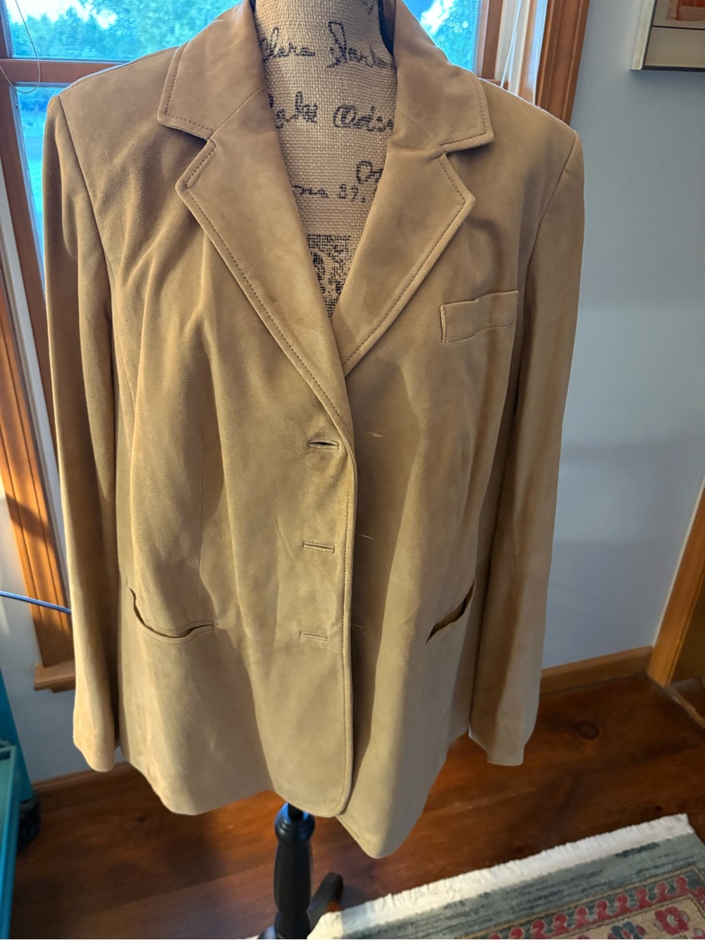 Talbots Tan Suede Blazer Jacket